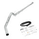 2017-2019 6.7L Powerstroke 4" Downpipe-Back Exhaust DPF Delete and Upgraded Silver EGR Delete Kit for Ford F250/F350/F450 0