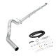 2017-2019 6.7L Powerstroke 5" Downpipe-Back Exhaust DPF Delete and Upgraded Silver EGR Delete Kit for Ford F250/F350 0
