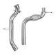 3.0" Catless Turbo Downpipe For 2015-2023 Ford Mustang EcoBoost 2.3T L4 0