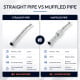 2011-2019 6.7L Powerstroke 4" DPF & Cat Delete Pipe Race Pipe With Muffler for Ford F250/F350/F450 4