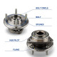KAX® Front Wheel Hub Bearing Assembly 2PCS for 2008 Chevrolet Cobalt 5