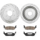 2009 Ford F-150 Rear Drilled and Slotted Ceramic Brake Pad & Rotor Kit 1