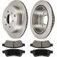 2005-2019 Frontier/2005-2015 Xterra/2009-2012 Equator Rear Ceramic Brake Pad & Rotor Kit 0