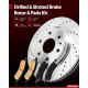 2003-2019 Express 3500/ 2006-2019 Express 2500(More Available) Rear Drilled and Slotted Ceramic Brake Pad & Rotor Kit 1