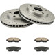 2008 Honda Civic Front Drilled and Slotted Ceramic Brake Pad & Rotor Kit 0