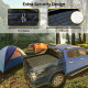 Suncent® 26 Cubic Feet Waterproof Black Rooftop Cargo Carrier Bag 6