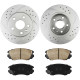 2013-2015 Malibu/2016 Malibu Limited Front Drilled and Slotted Ceramic Brake Pad & Rotor Kit 1