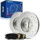 2013-2015 Malibu/2016 Malibu Limited Front Drilled and Slotted Ceramic Brake Pad & Rotor Kit 0