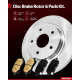2006-2015 Civic/2013-2015 ILX Rear Ceramic Brake Pad & Rotor Kit 1