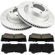 2007-2021 Tundra/2008-2022 Sequoia Front Drilled and Slotted Ceramic Brake Pad & Rotor Kit 1