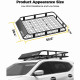 Suncent® Universal 50.6"x38.4"x6.3" Roof Rack Cargo Basket Carrier 6