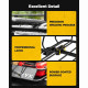 Suncent® Universal 50.6"x38.4"x6.3" Roof Rack Cargo Basket Carrier 5