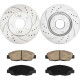 2015 Honda Civic Front Drilled and Slotted Ceramic Brake Pad & Rotor Kit 1